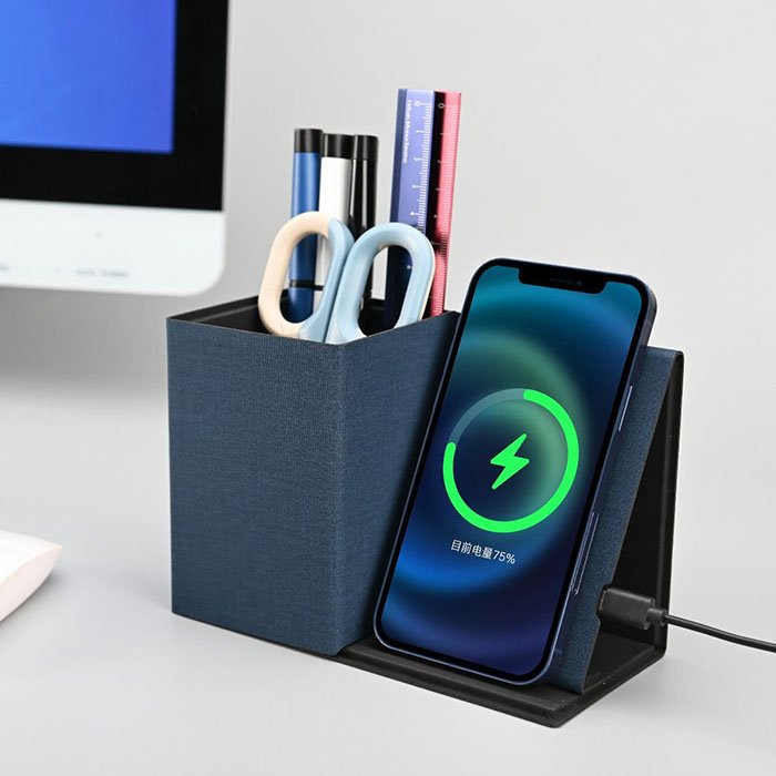 M-Hold Foldable Pen Stand with Fast Wireless Charger (1)
