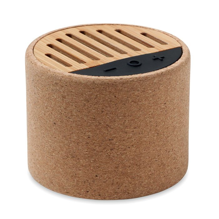 Aveiro Round cork wireless speaker (1)