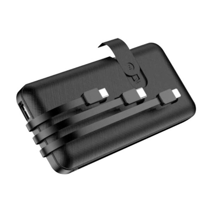 Incorp 8000 mAh wired power bank with inbuilt cables (1)