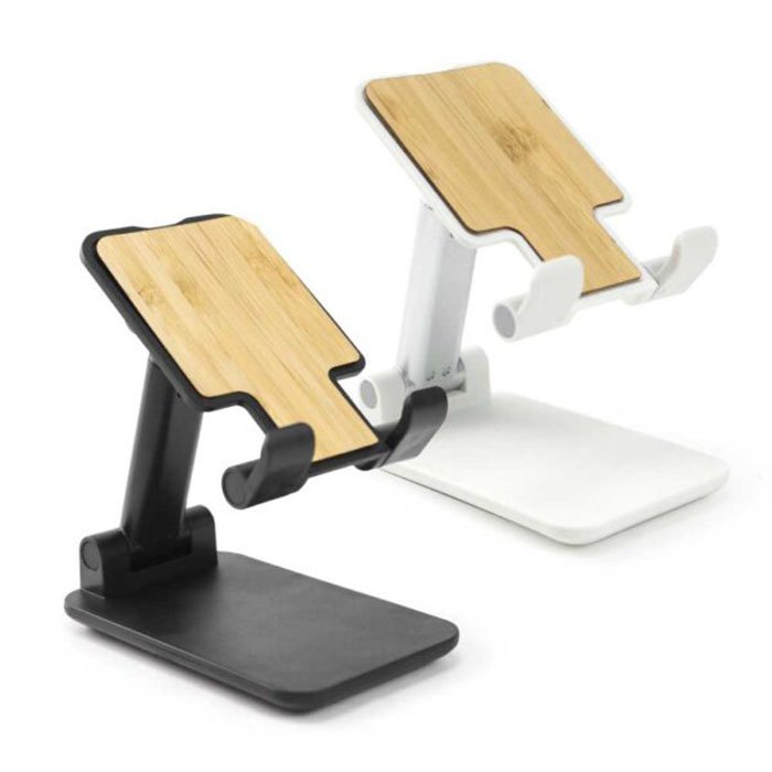 Mutamar Bamboo foldable phone stand with adjustable height & angle. (1)