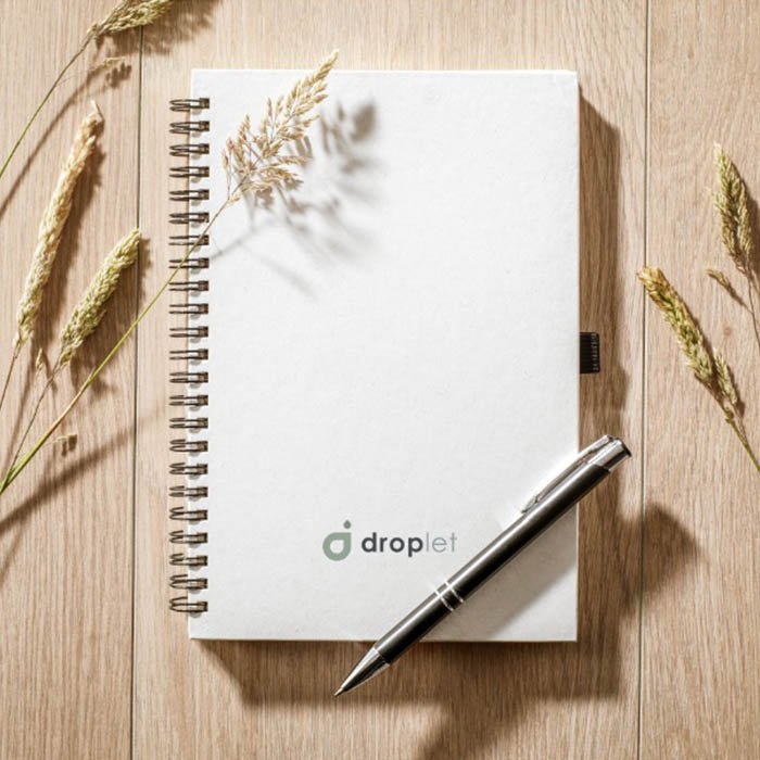 Mjolk A5 spiral notebook made with recycled milk cartons (1)