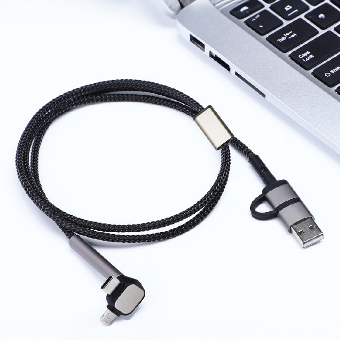 il 4-in-1 multi fast charging braided cable. Phone stand. (2)